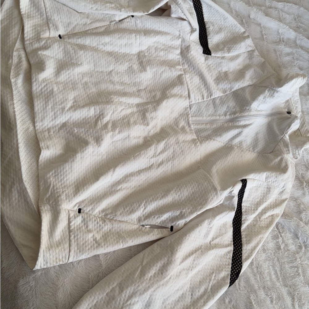 Nike White Bomber Jacket with Black Accents